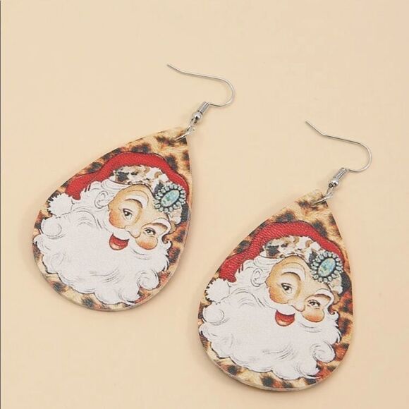 Santa Clause Graphic Earrings - Picture 2 of 4